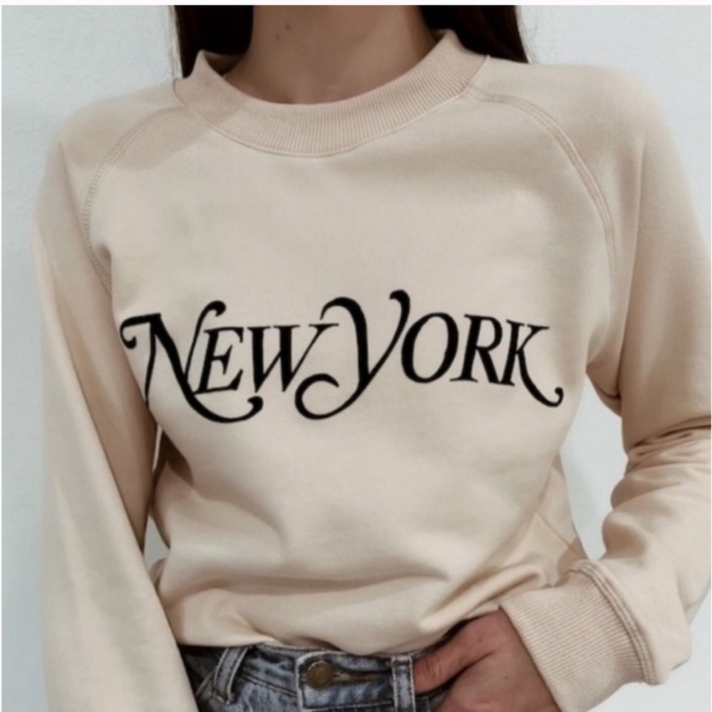 EllandEmm New York Cream / Beige Sweatshirt Crewneck